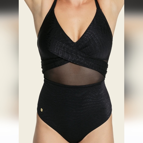 LEONISA SHAPEWEAR Cross-Front One-Piece Slimming Swimsuit - Picture 4 of 7